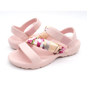 Essentials by Muk Luks Sandals Womens 7-8 Pink Slingback Hook & Loop Sporty
